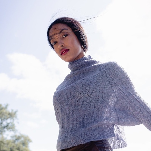 ATELIER DELPHINE The Henrietta Top Almond Chili Stripe Sweater Cotton Blend XS - Picture 1 of 13